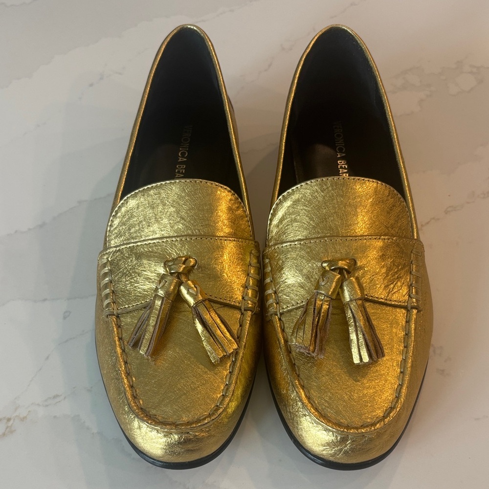 Veronica Beard Gold Tassel Loafer NEW Size 7 NWT - Picture 5 of 15